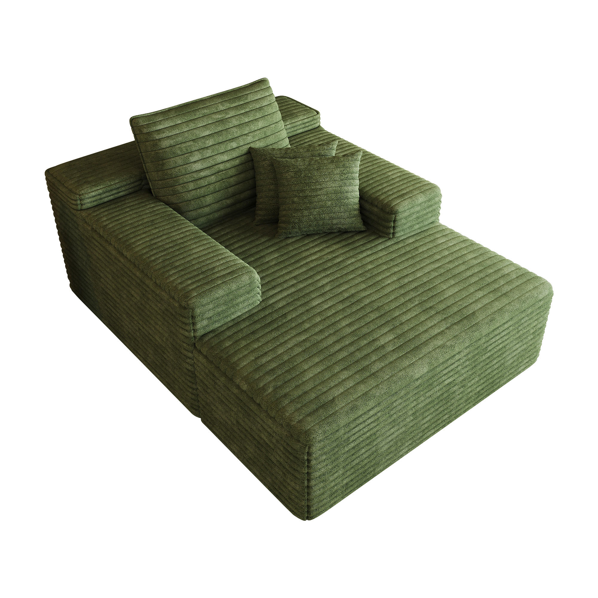 SCHLAFSOFA DE-34763 mit tiefer Sitzfläche Grün - Grün, Textil (159/60/115cm) - ComfortXL