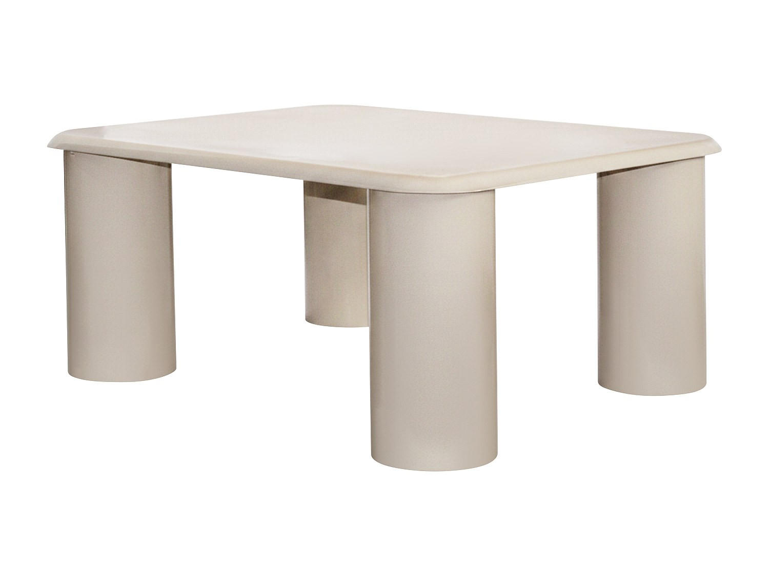 COUCHTISCH - 80 cm x 80 cm - Metall - Cremefarben - ZIDILA - Creme, Metall (80/80/34cm) - Vente-Unique
