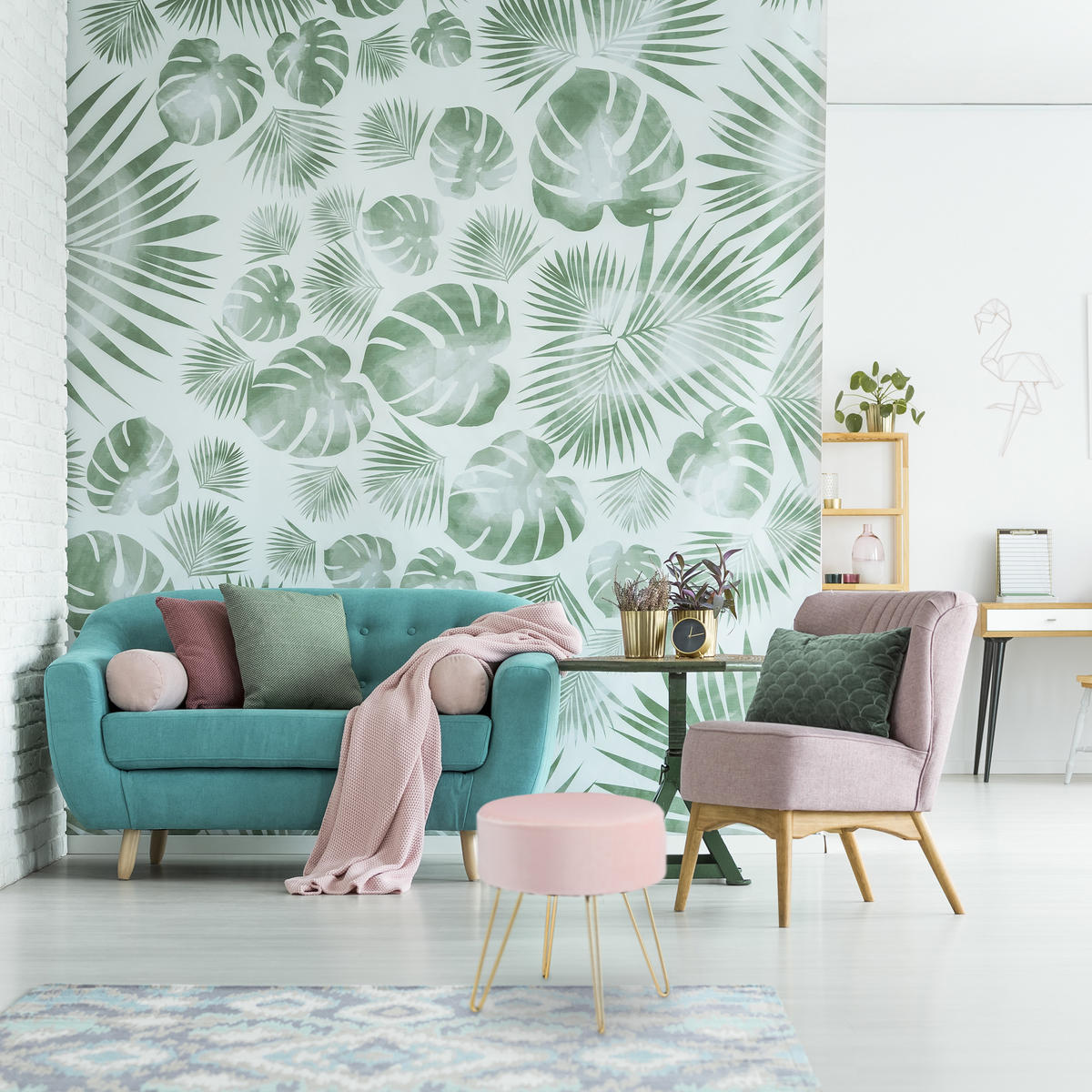 SAMTHOCKER - Rosa, Holzwerkstoff/Textil (40/40/40cm) - Relaxdays