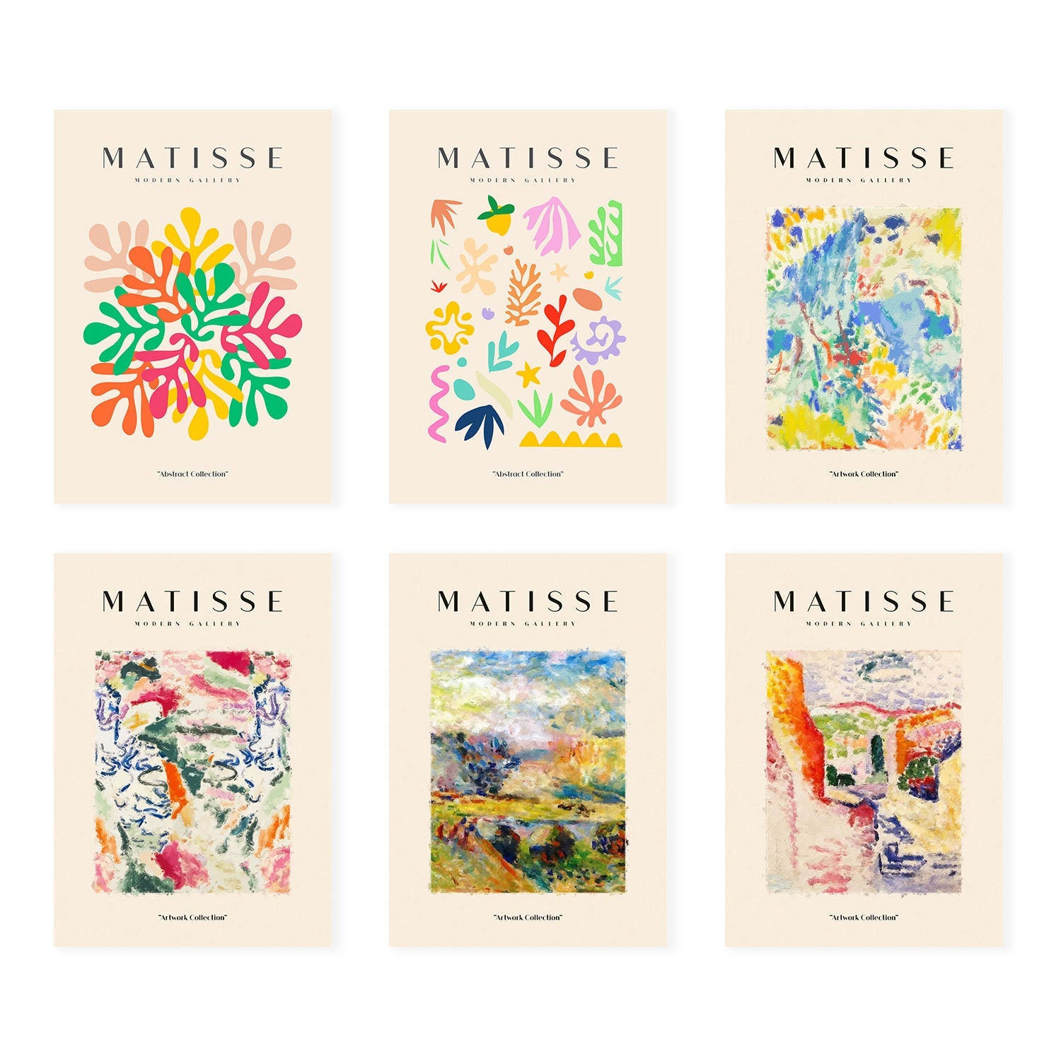 POSTER Set Mit 6 Illustrationen Von Henri Matisse Landschaften A3 Rahmenlos - Klar, Papier (29/3cm) - Nacnic
