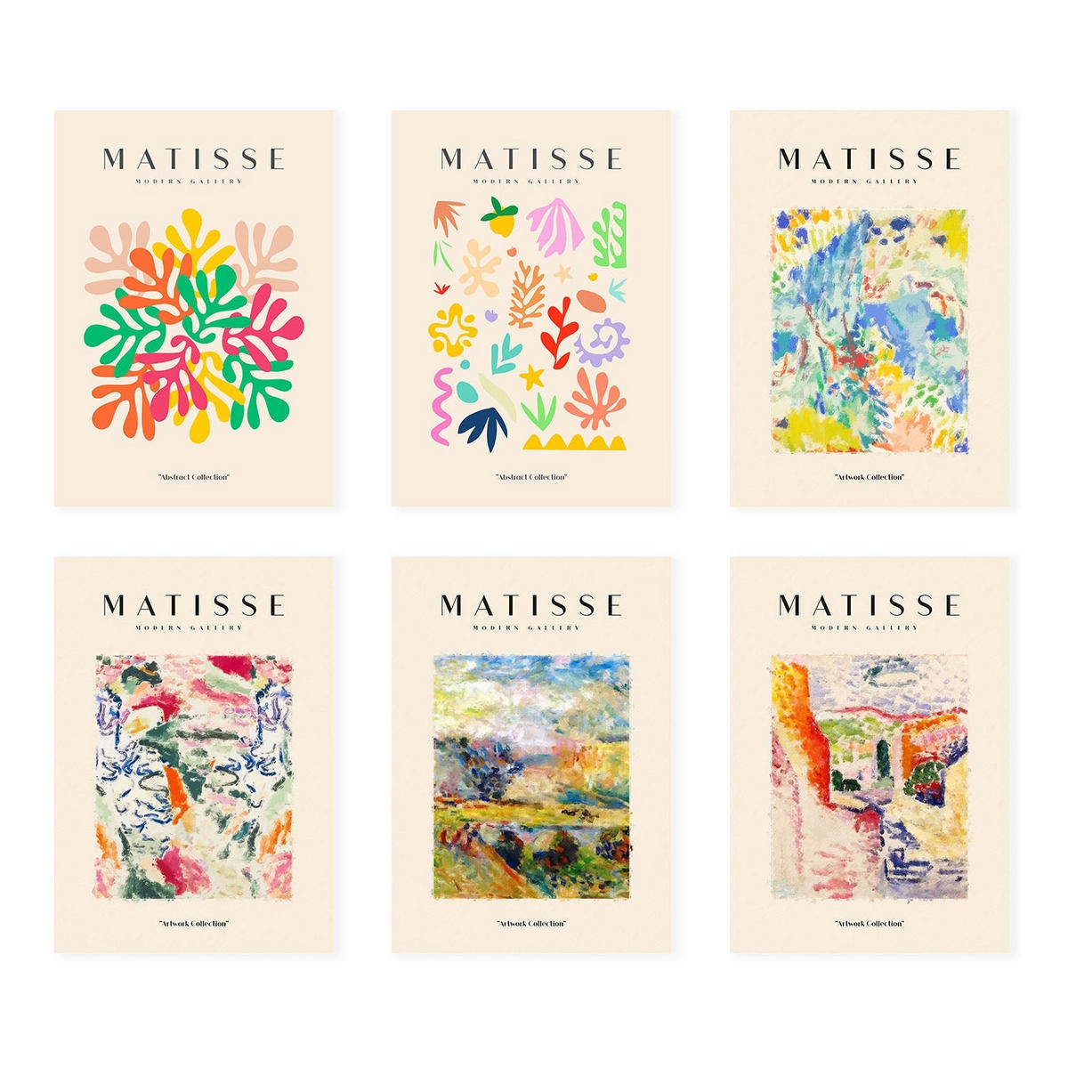 POSTER Set Mit 6 Illustrationen Von Henri Matisse Landschaften A3 Rahmenlos - Klar, Papier (29/3cm) - Nacnic