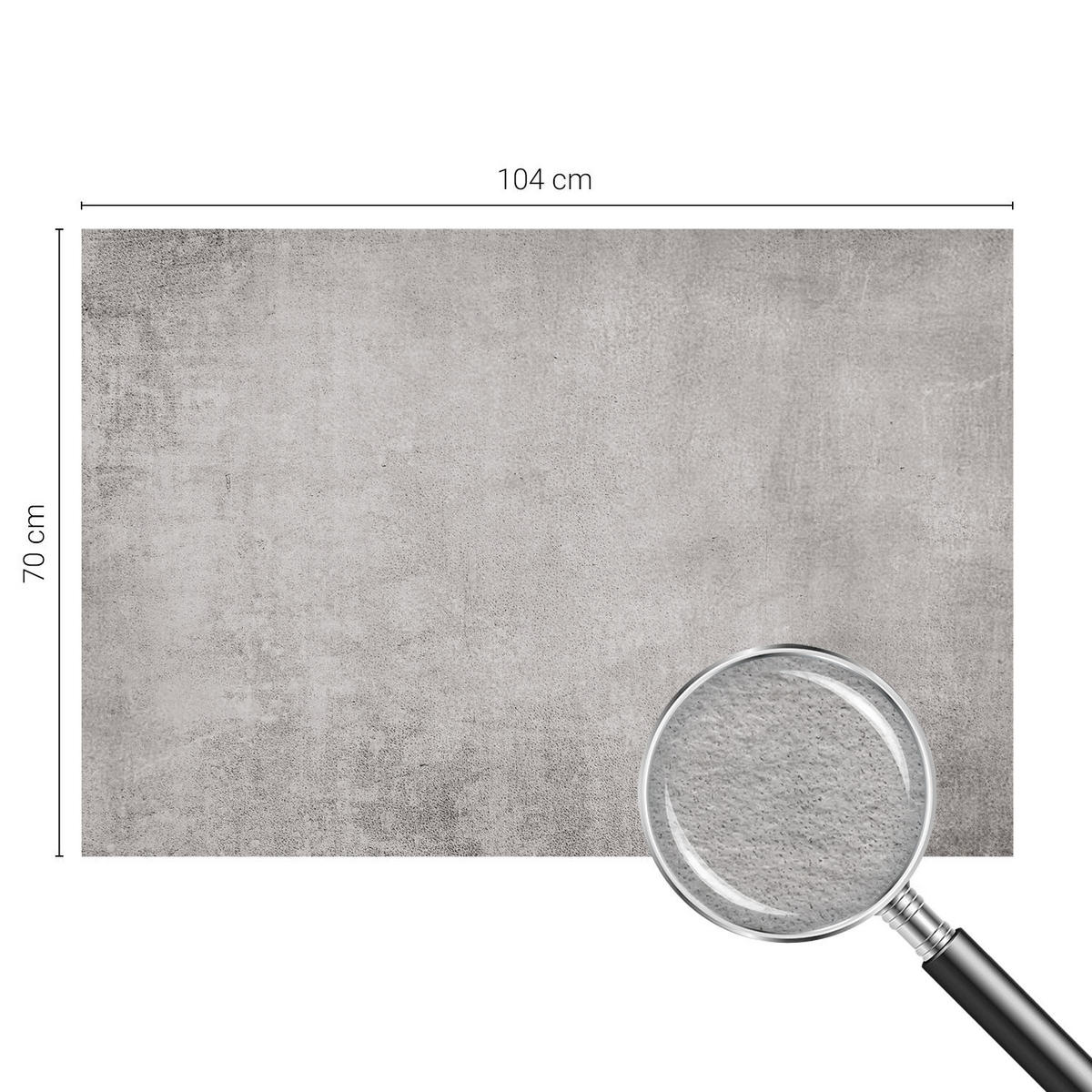 FOTOTAPETE 104x70 cm - Betonmuster - Grau, Textil (104/70cm) - Wallfluent