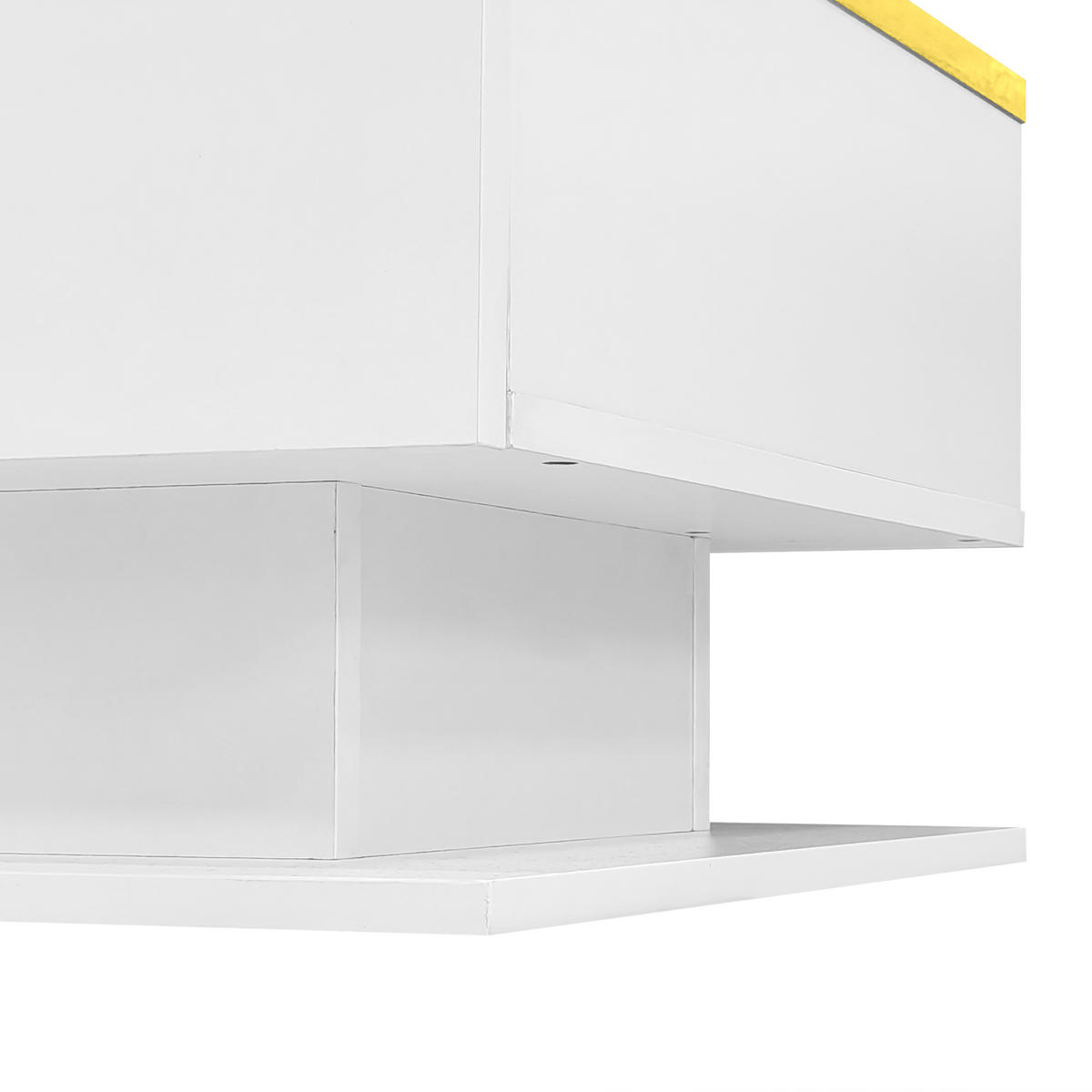 COUCHTISCH DE-046 Lumina Eichefarben - Weiß, Holzwerkstoff (50/90/33cm) - ComfortXL