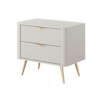 NACHTTISCH LEKNES STO1 An den Seiten abgerundete Leiste aus MDF-Platte Beige Beige - Beige, Holzwerkstoff (63/55/38cm) - Komodee