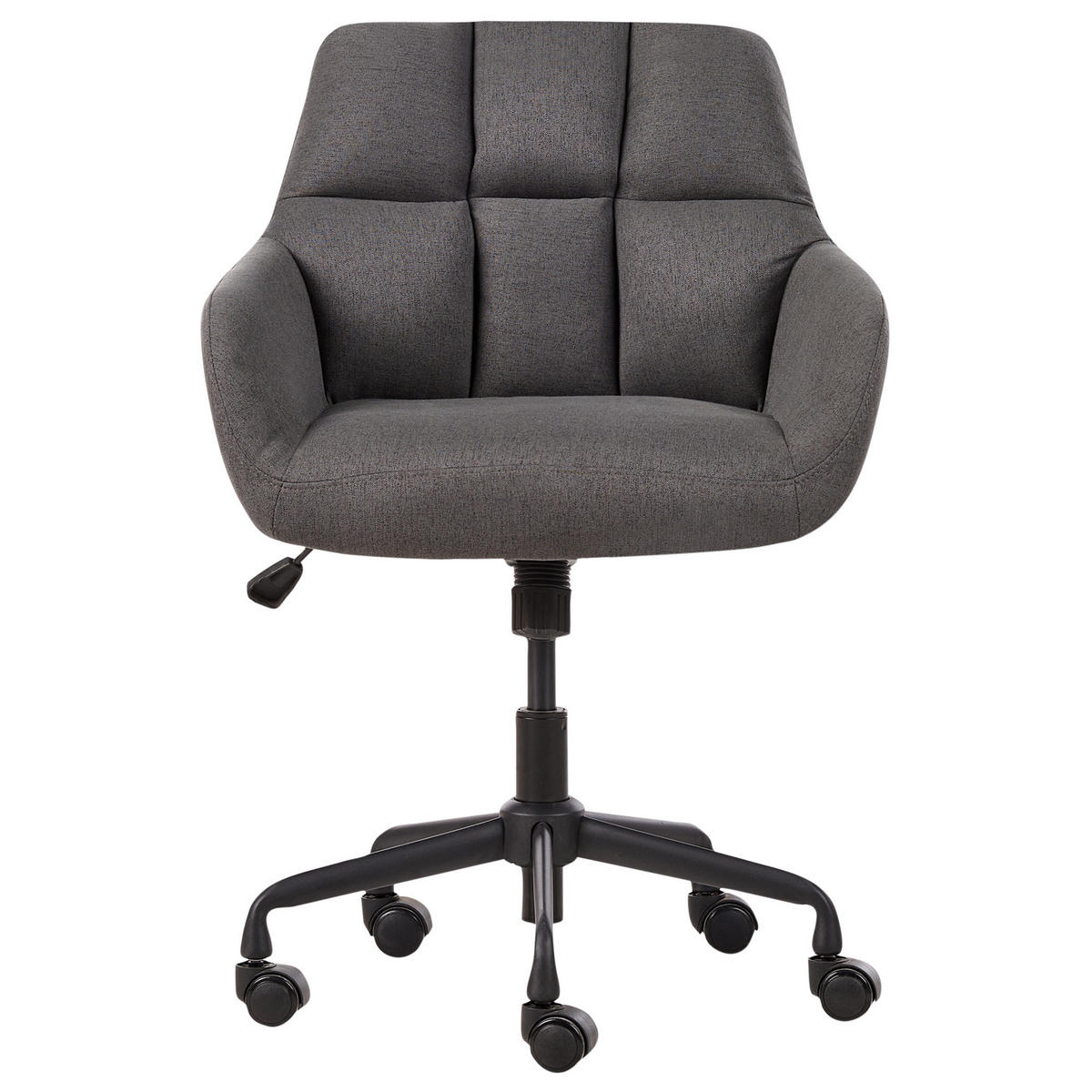 SCHREIBTISCHSTUHL Grau Palmdale - Grau, Textil (58/83/61cm) - Beliani