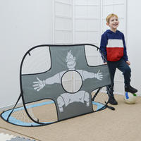 FUSSBALLTOR 2er Set mit Torwand für Kinder 125/80 cm - Schwarz, Kunststoff (80/125cm) - Littletom