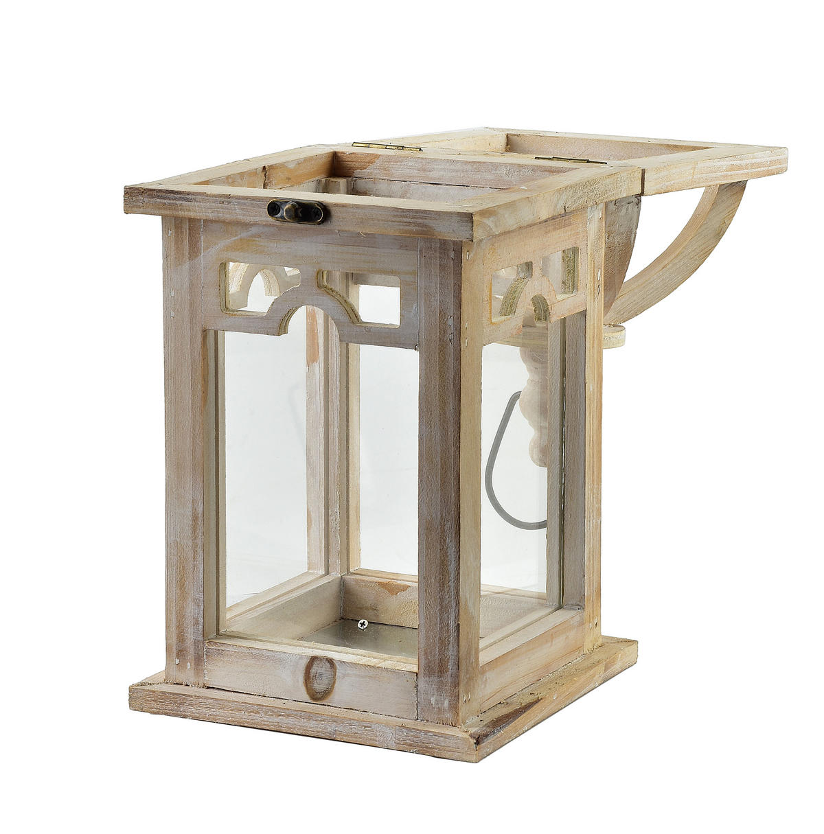 LANTERNE Lokke Braun 16/16/26 cm Holz - Braun, Holz (16/26/16cm) - Mondex