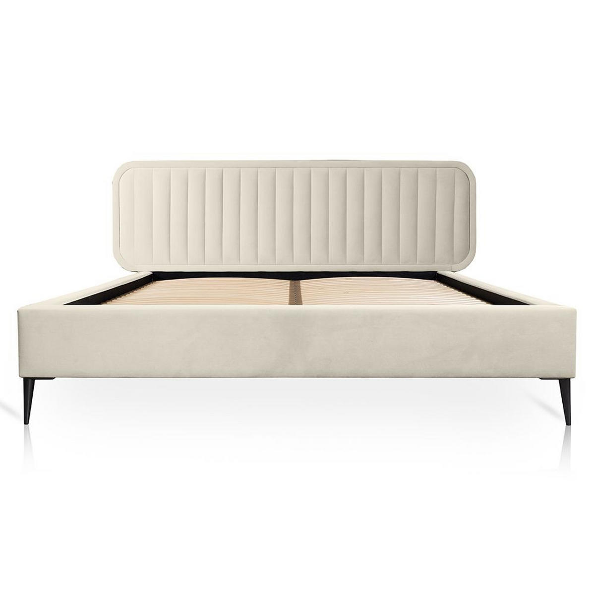 POLSTERBETT Miami In Riviera - Creme, Holzwerkstoff/Textil (140/200cm) - Fun Möbel