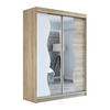 SCHWEBETÜRENSCHRANK 180 CM RIMA Farbe: Sonoma / weiß / sonoma - Braun/Weiß, Holzwerkstoff (180/215/59.5cm) - A&J MöbelLand