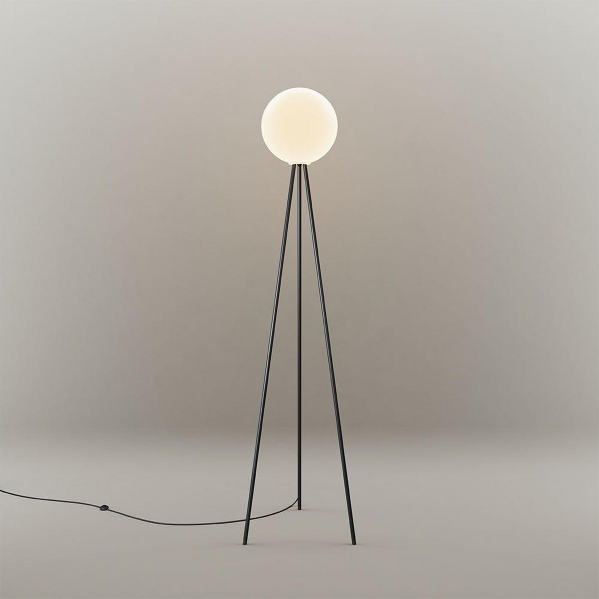 STSTEHLAMPE Orb Tripod Braun Ø 40cm - Braun, Glas (40/40/160cm) - s.luce