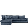 ECKSOFA LINKS IMPERA Modern 4/5 Sitzer, Dunkelblau - Dunkelblau, Textil (314/224cm) - KONSIMO®