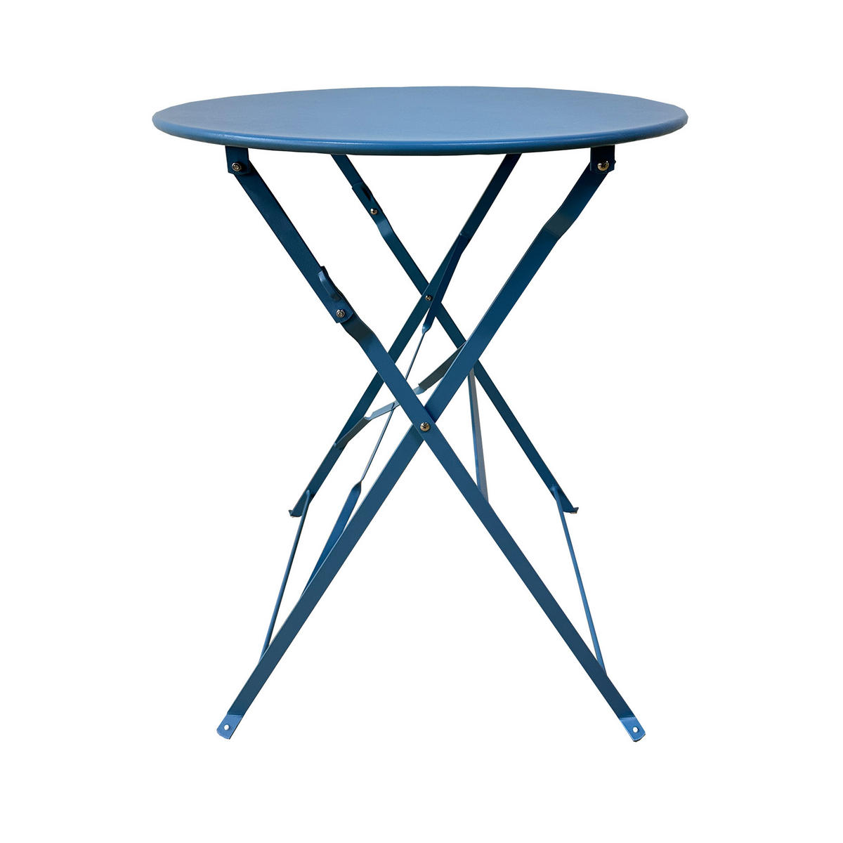 BISTRO-TISCH MIT 2 STÜHLEN Türkis 60/60/71 cm - Türkis, Metall - Mobili Rebecca