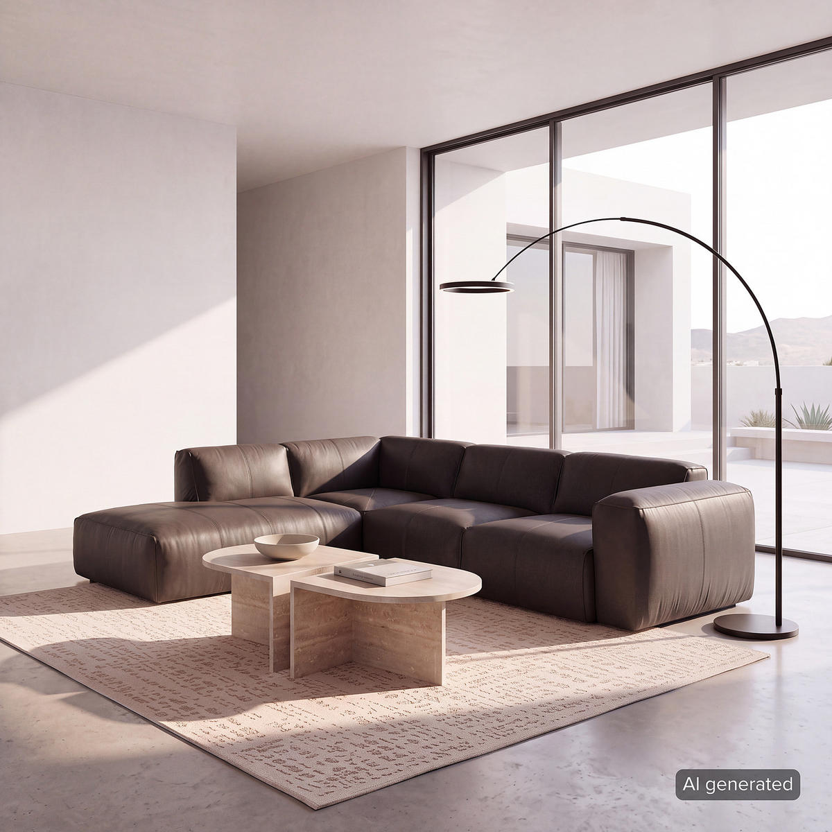 3-SITZER ECKSOFA mit Recamiere - Schwarz/Grau, Leder/Kunststoff (295/231cm) - home24