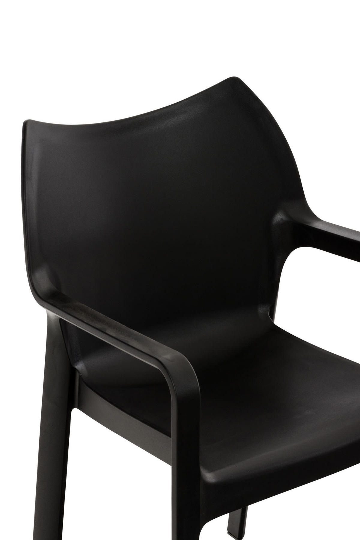 GARTENSTUHL Kunststoff schwarz - Schwarz, Kunststoff (57/84/53cm) - CLP