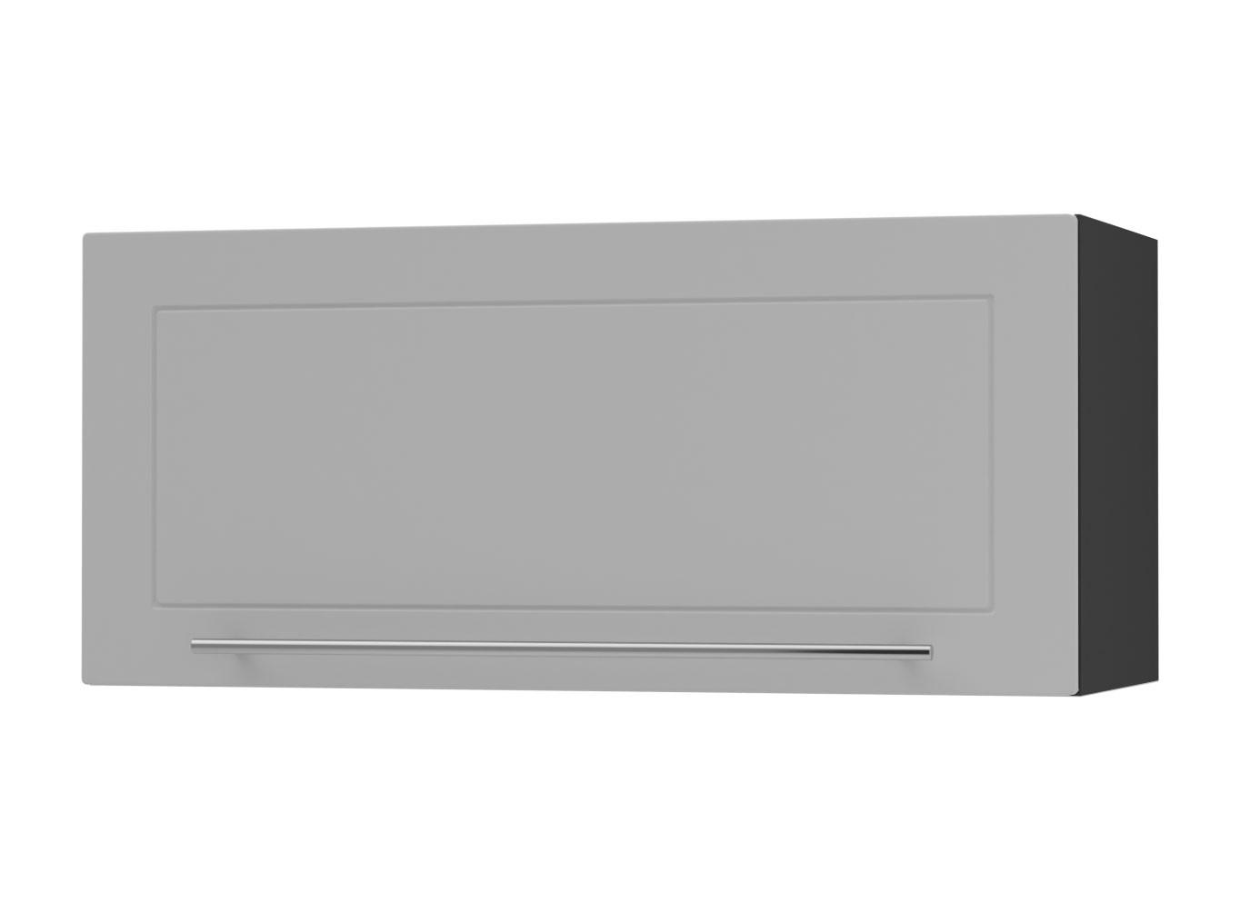 KLAPPHÄNGESCHRANK Kvantum W4B/80-AV Dust Grey Matt / Schwarz Matt 80 / 32,5 / 36cm - Schwarz/Grau, Holz/Holzwerkstoff (80/36/32.5cm) - Feldmann-Wohnen