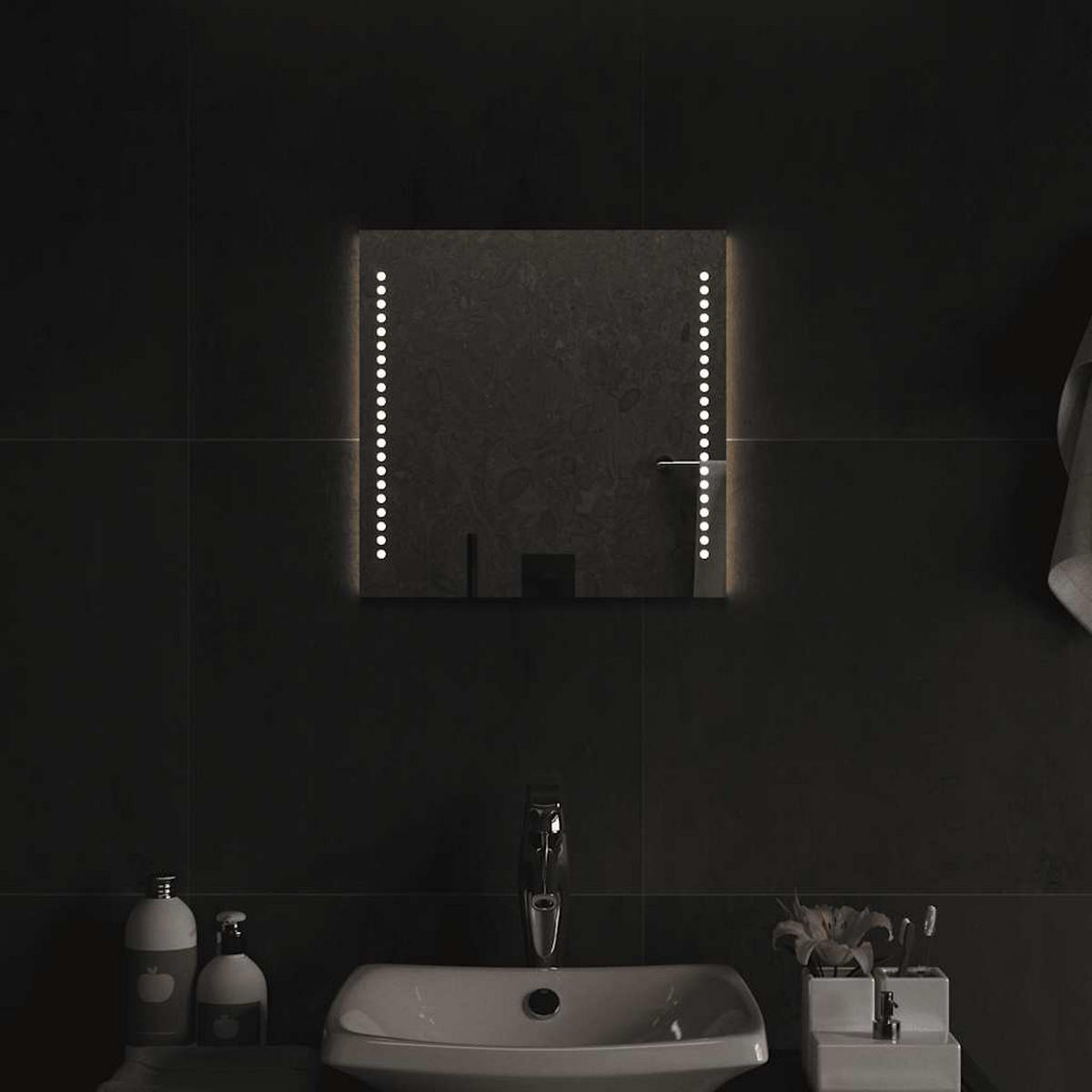 LED-BADSPIEGEL 40x40 cm - Transparent, Glas (40/40/40cm) - furnicato