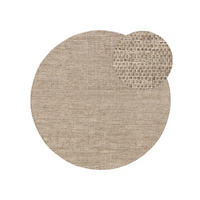 WOLLTEPPICH Rocco Taupe ø 200 cm rund - Taupe, Textil (200/200cm) - benuta Pure