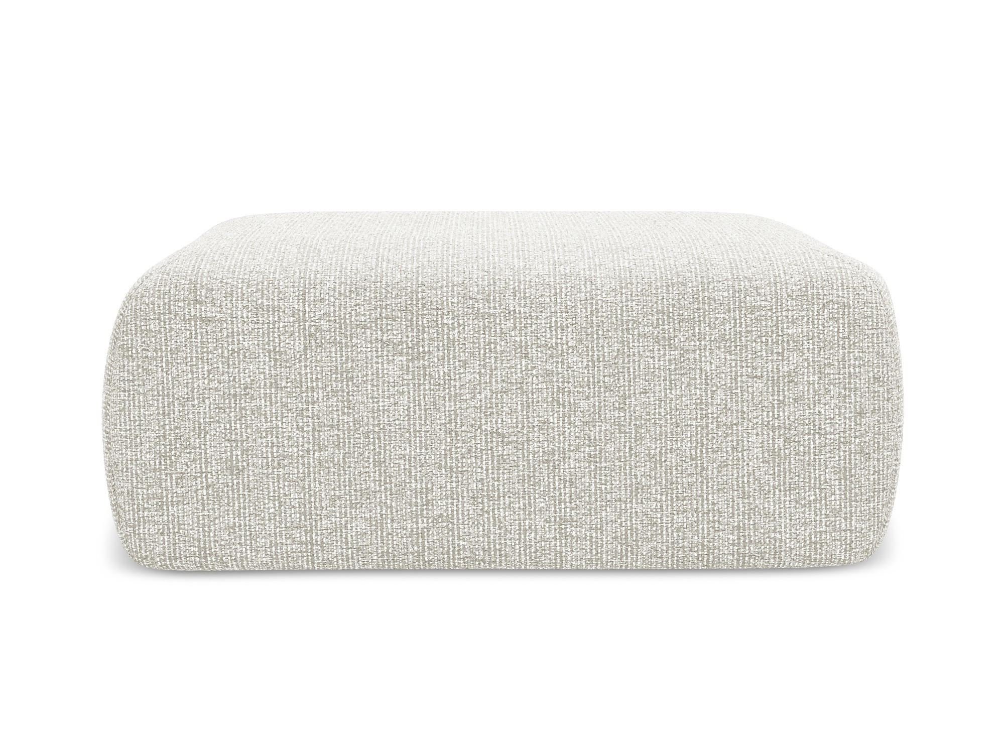 POUF Strukturstoff Stoff Beige - Beige/Creme, Kunststoff/Textil (102/40/62cm) - Makamii