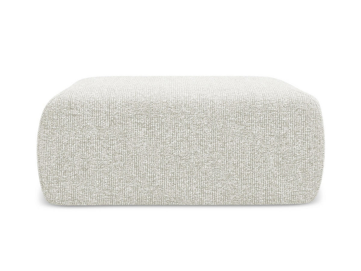 POUF Strukturstoff Stoff Beige - Beige/Creme, Kunststoff/Textil (102/40/62cm) - Makamii