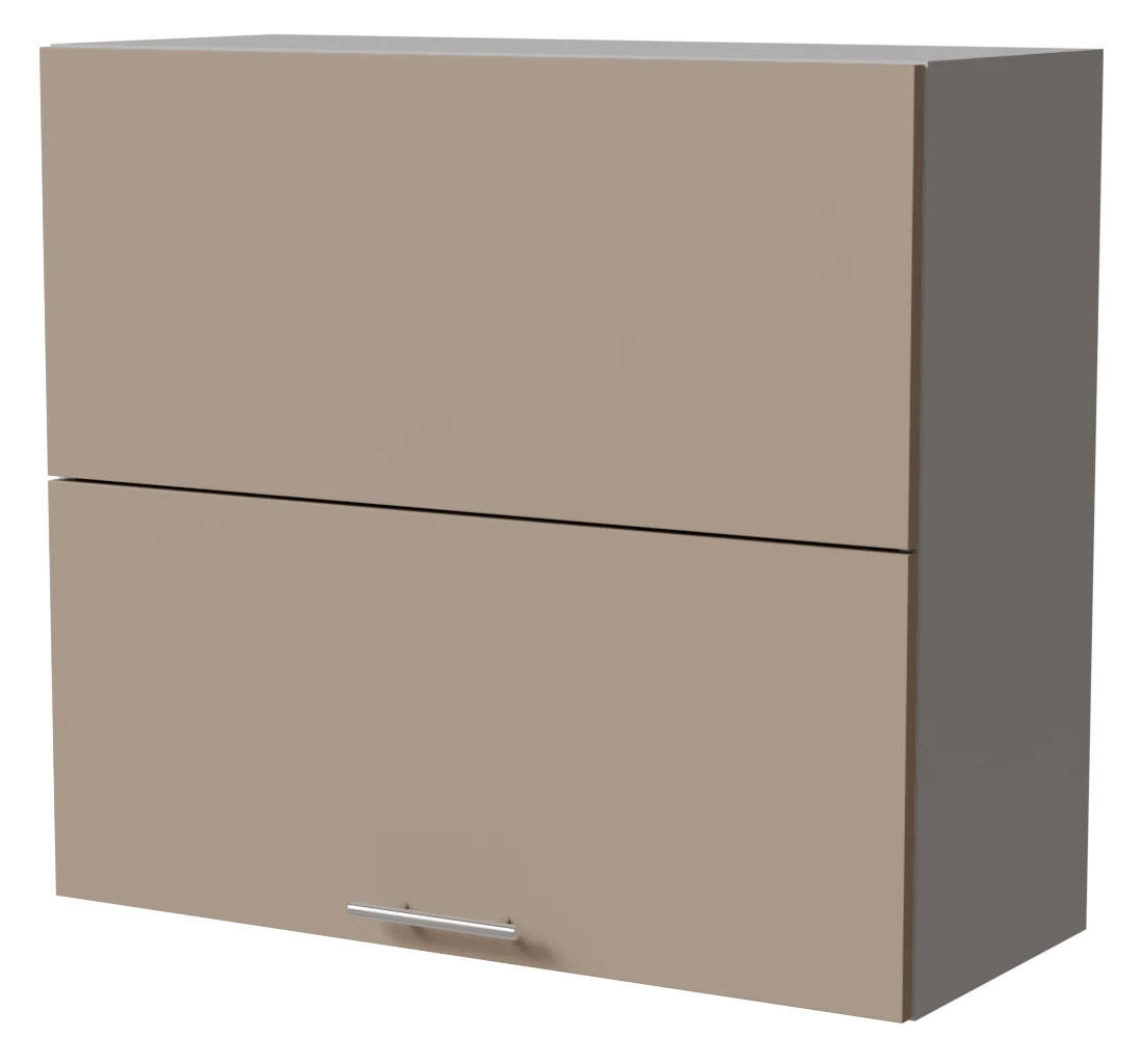 KLAPPHÄNGESCHRANK Brerra W8B/80-AV Grau / RAL 1019 graubeige Matt 80 / 32,5 / 72cm - Graubraun/Grau, Holz/Holzwerkstoff (80/72/32.5cm) - Feldmann-Wohnen
