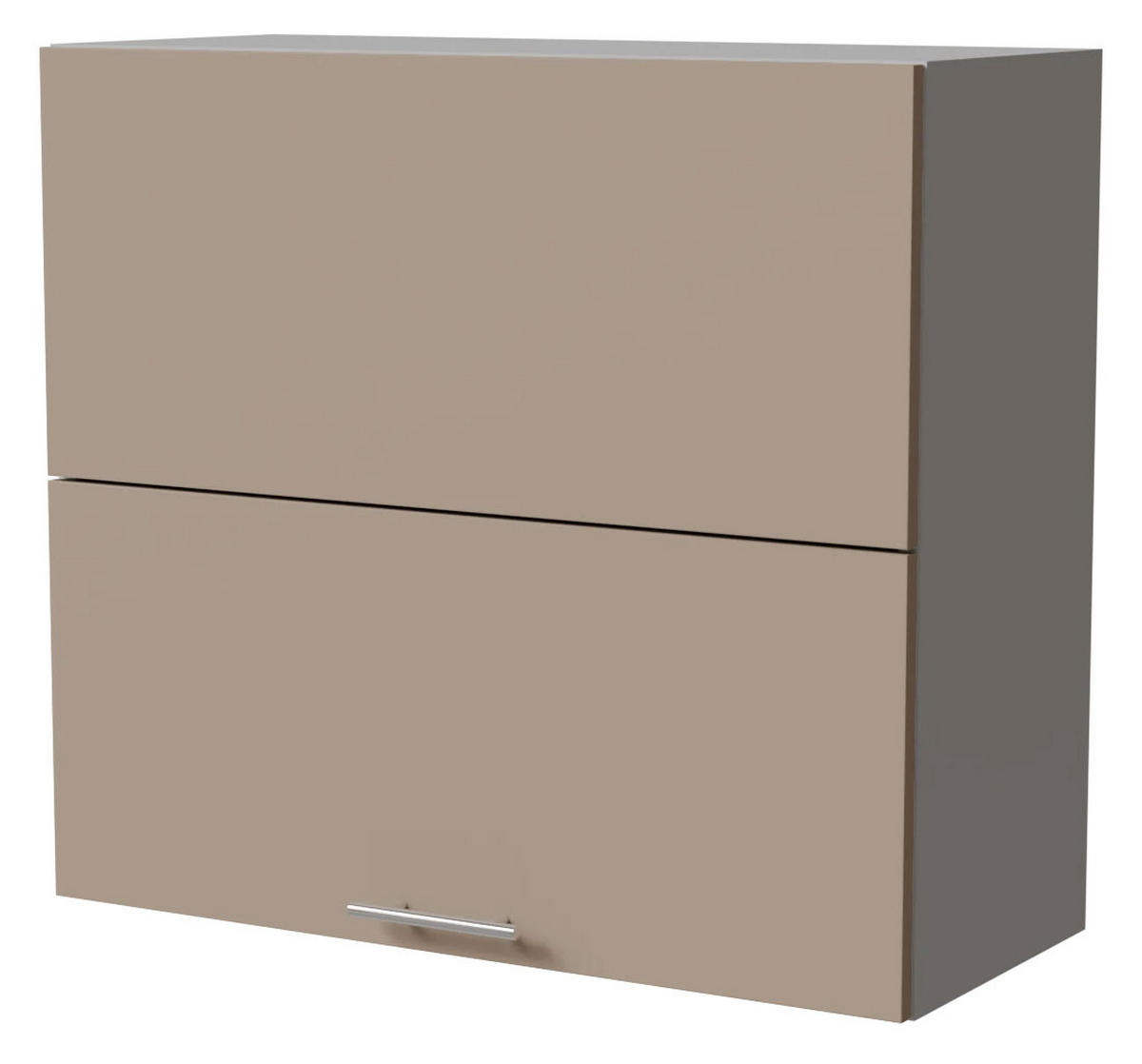 KLAPPHÄNGESCHRANK Brerra W8B/80-AV Grau / RAL 1019 graubeige Matt 80 / 32,5 / 72cm - Graubraun/Grau, Holz/Holzwerkstoff (80/72/32.5cm) - Feldmann-Wohnen