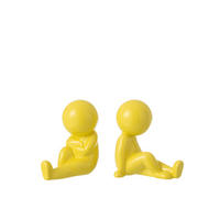 BUCHSTÜTZE MARCEL (2ER SET) - Gelb, Keramik (11/17/17.5cm) - J-Line