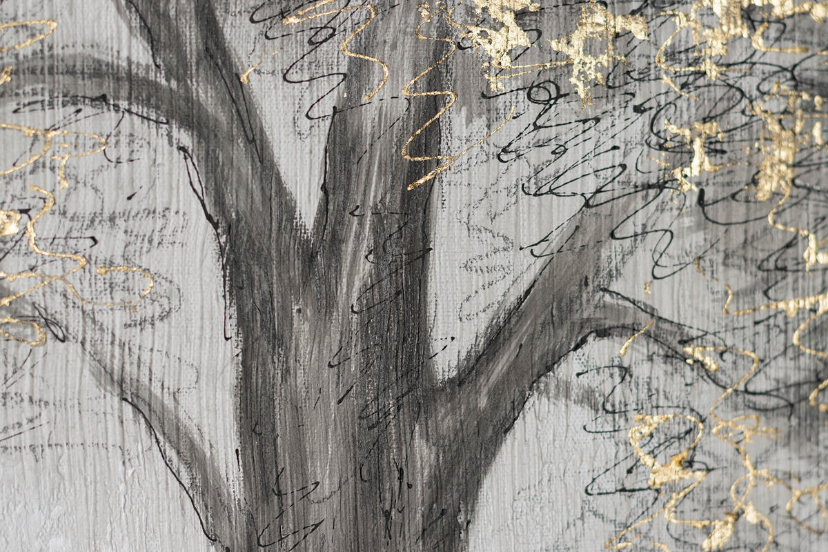 OLEJOMAĽBA 75/100 cm, Zvieratá - sivá/biela, drevo/textil (2/100cm) - KUNSTLOFT