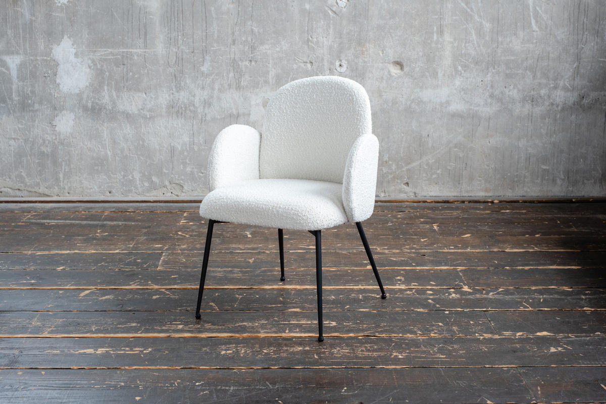 ESSZIMMERSTUHL DEON Cremeweiß Webstoff - Creme, Textil (59/84/62cm) - KAWOLA