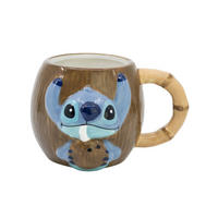 KAFFEEBECHER Disney Lilo und Stitch 3D Coconut Braun 400 ml - Braun, Keramik (0.4L) - Disney