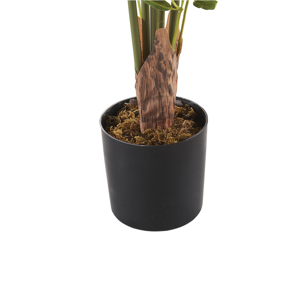 KUNSTPFLANZE im Blumentopf 100 cm Grün/Schwarz Bambusa Vulgaris - Schwarz/Grün, Kunststoff (100cm) - Beliani