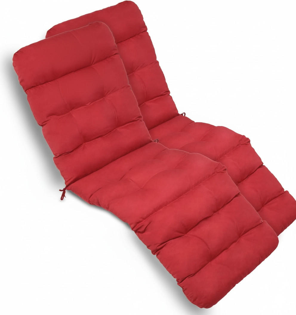DECKCHAIRAUFLAGE Flair DC 200x50x8cm Rot (2tlg) - Rot, Textil (50/8/200cm) - Beautissu 
