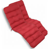DECKCHAIRAUFLAGE Flair DC 200x50x8cm Rot (2tlg) - Rot, Textil (50/8/200cm) - Beautissu 