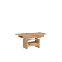 COUCHTISCH rechteckig ausziehbar höhenverstellbar Schubalde 110/64/56 cm - Eiche Artisan, Holzwerkstoff (65/110/56cm) - designimpex