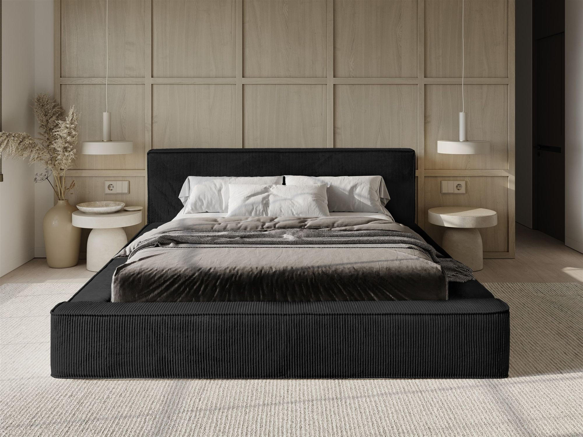 Thumbnail - Fun Möbel Polsterbett, Schwarz, Textil, 180x200 cm, Schlafzimmer, Betten, Polsterbetten