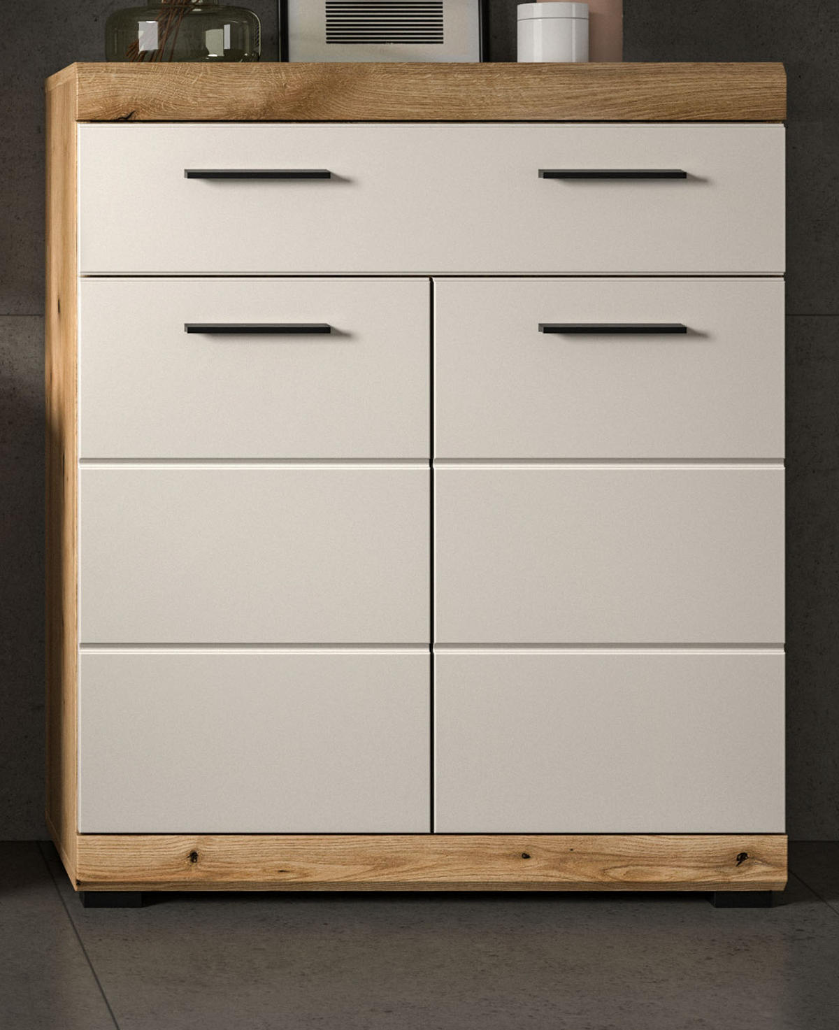 BADKOMMODE Sand Kashmir, Evoke Eiche, Badschrank mit viel Stauraum - Kaschmir/Eichefarben, Holzwerkstoff/Kunststoff (74/88/31cm) - Inn.Furn