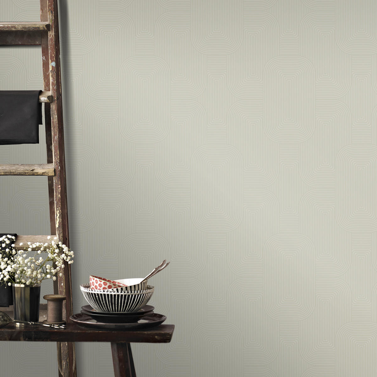 VLIESTAPETE Geo - Weiß, Papier/Kunststoff (52/1000cm) - Superfresco Easy