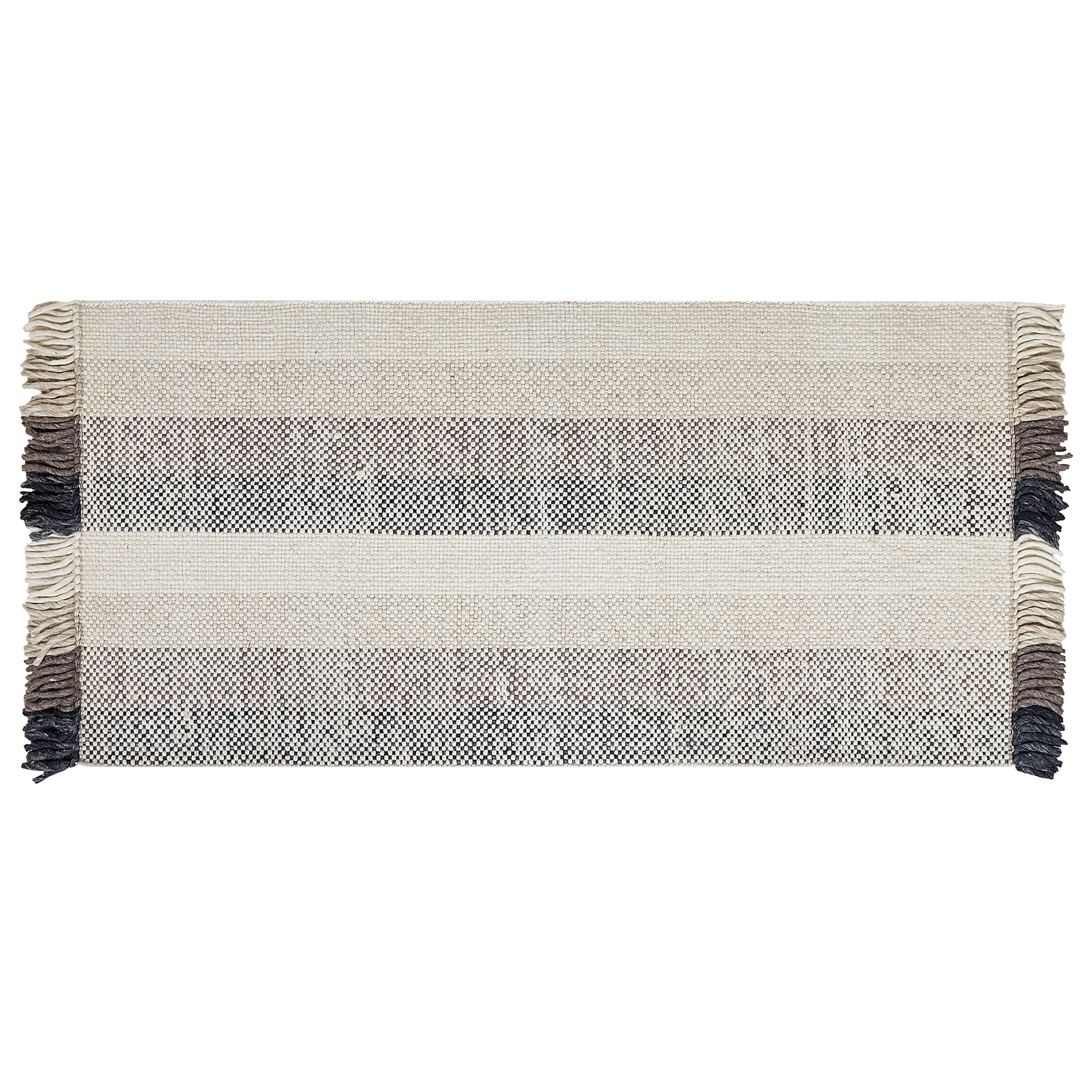 KURZFLOR-TEPPICH Emirler 150/80 cm - Weiß, Textil (80/150cm) - Beliani