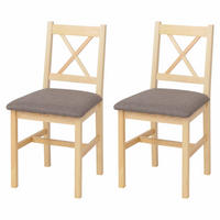 ESSZIMMERSTUHL Braun, Grau 2er-Set - Braun/Grau, Holz (43/85/44cm) - MCW