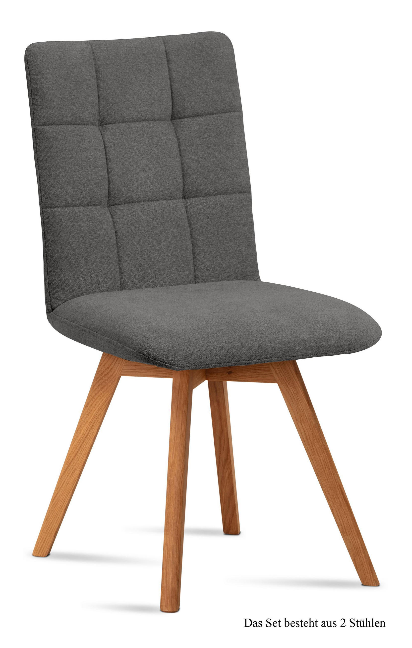 ESSZIMMERSTUHL (2er-Set) Dinny 47x91x60 Eiche geölt/Grau - Eichefarben/Grau, Kunststoff (60/91/47cm) - 58aufmkessel