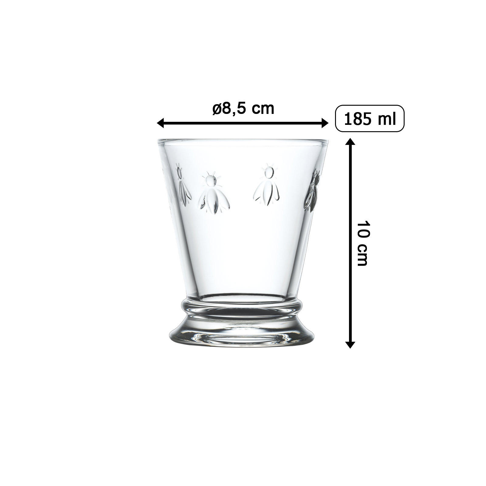 WASSERGLÄSER Biene Abeille transparent 185 ml 6er Set - Transparent, Glas (0.185L) - La Rochère