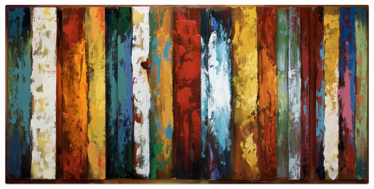 METALLBILD Bunt 120/60 cm - Multicolor, Metall (120/60cm) - KUNSTLOFT