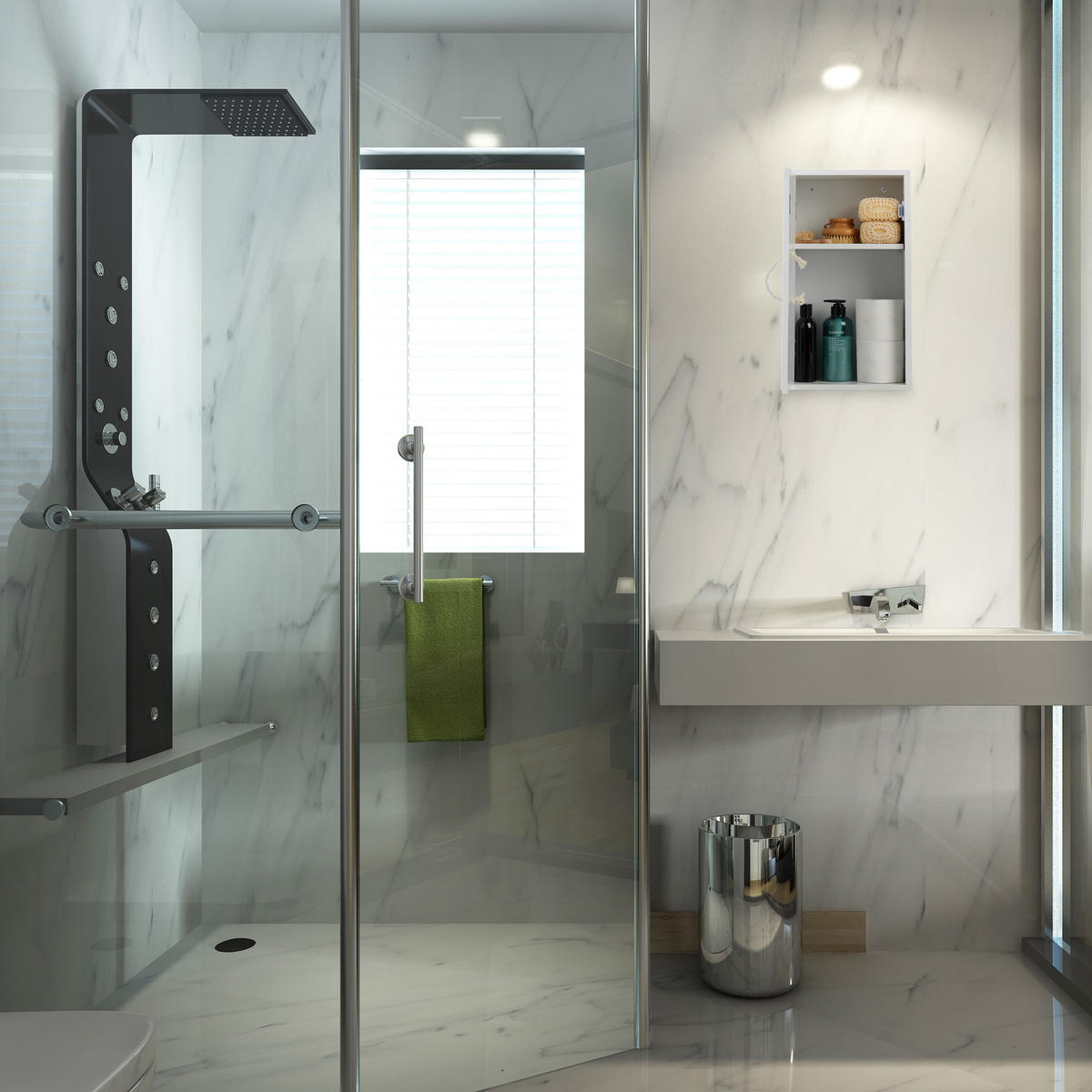 HÄNGESCHRANK - Weiß, Holzwerkstoff/Textil (30/50/18.5cm) - Relaxdays