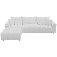 ECKSOFA Sydney mit Schlaffunktion Weiß Boucle - Ecru/Weiß, Textil (280/184cm) - Bromarkt