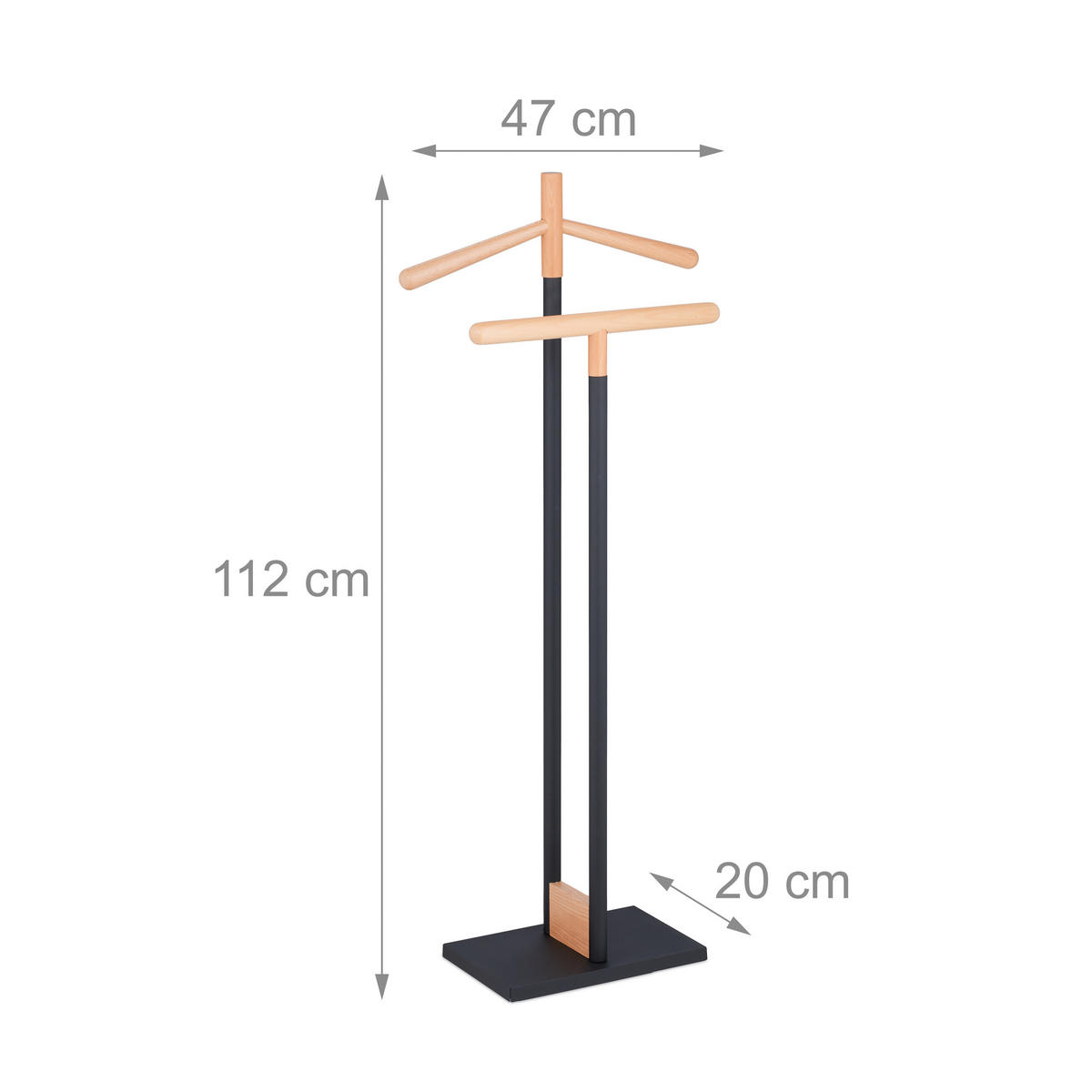 HERRENDIENER - Multicolor, Holz/Metall (47/112/20cm) - Relaxdays