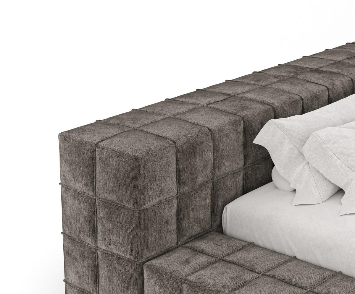 POLSTERBETT Nessino Braun 140/200 cm - Schwarz/Naturfarben, Holz/Holzwerkstoff (140/200cm) - Maison de Reve