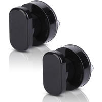 MÖBELGRIFF 2er-Set Saugnapf - Schwarz, Kunststoff (6.2/5/6.2cm)