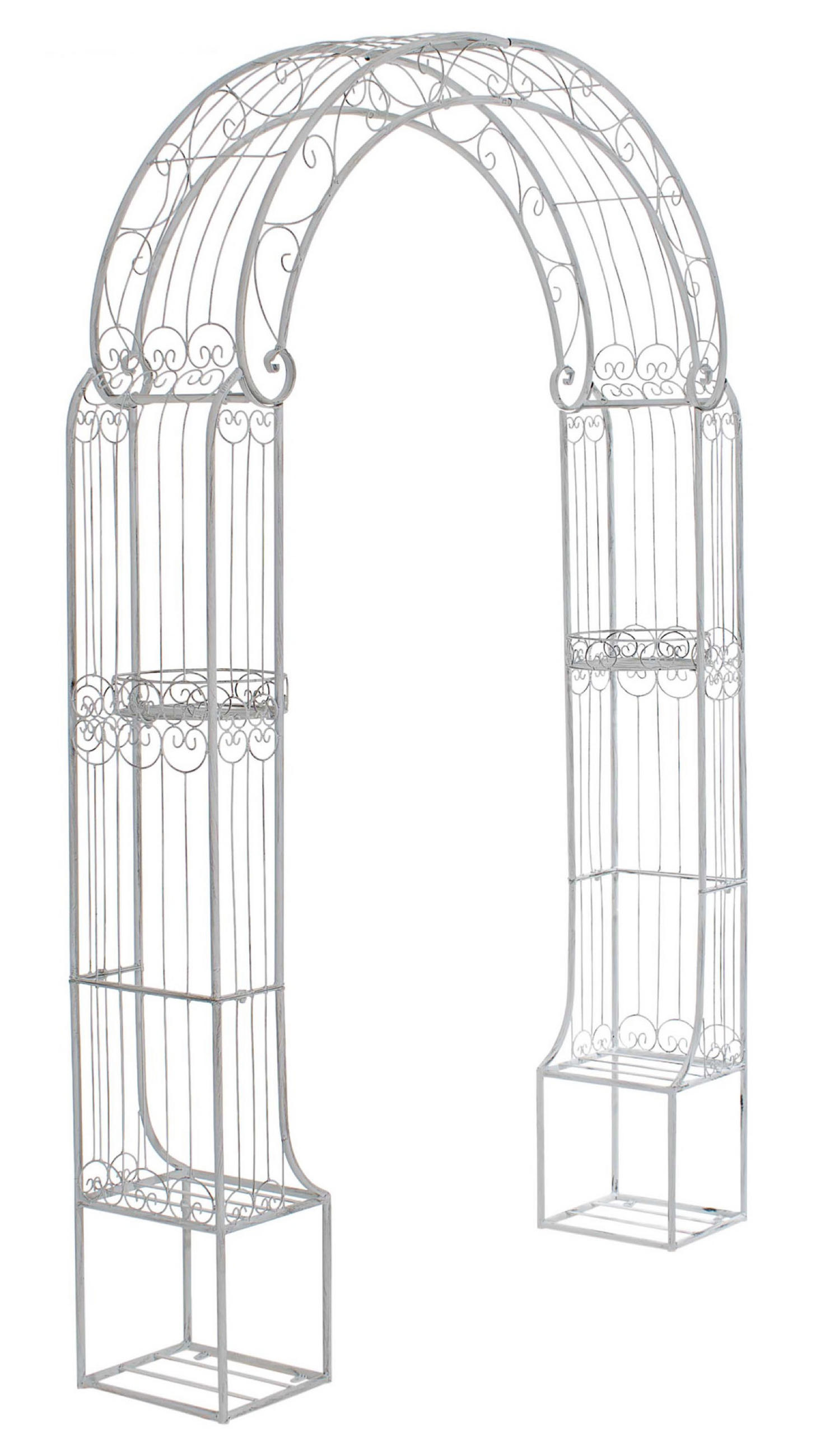 ROSENBOGEN Alesy antik weiß - Weiß, Metall (163/239.5/34cm) - TPFGarden
