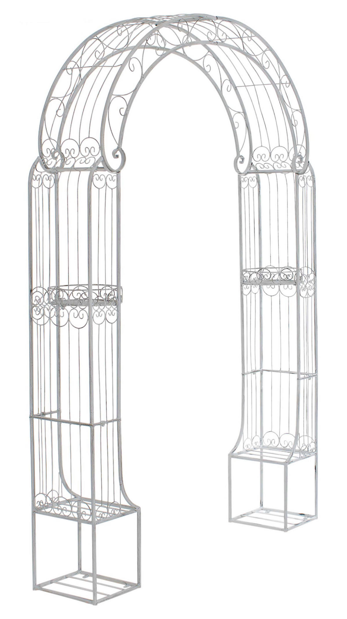 ROSENBOGEN Alesy antik weiß - Weiß, Metall (163/239.5/34cm) - TPFGarden