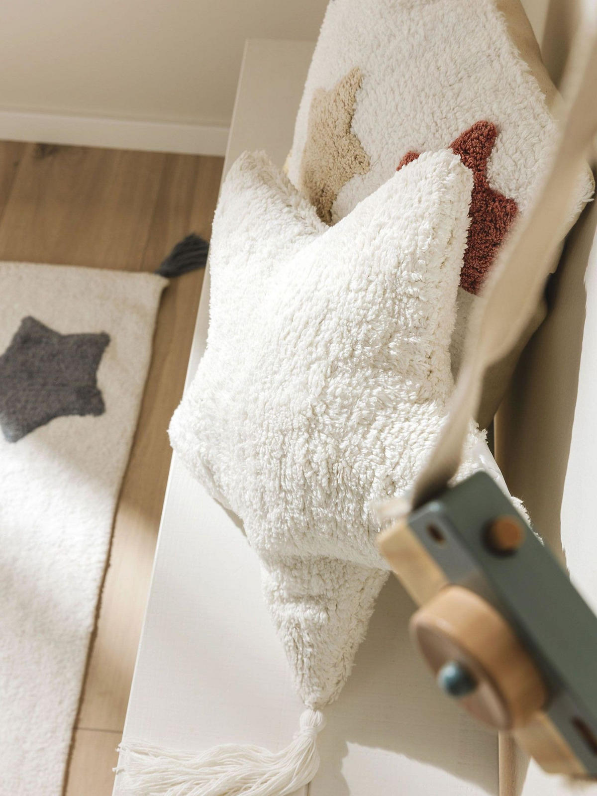 KISSEN Stars - Beige, Textil (45/1cm) - KUNSTLOFT