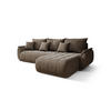 ECKSOFA mit Schlaffunktion TOKYO R Monolith 09 Rechts - Braun, Textil (280/185cm) - Bedante